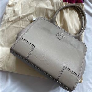 Tory Burch Ella Canvas Leather Tote